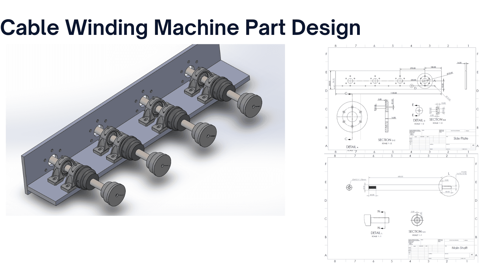 Cable Winding Machine Part Design (internship)