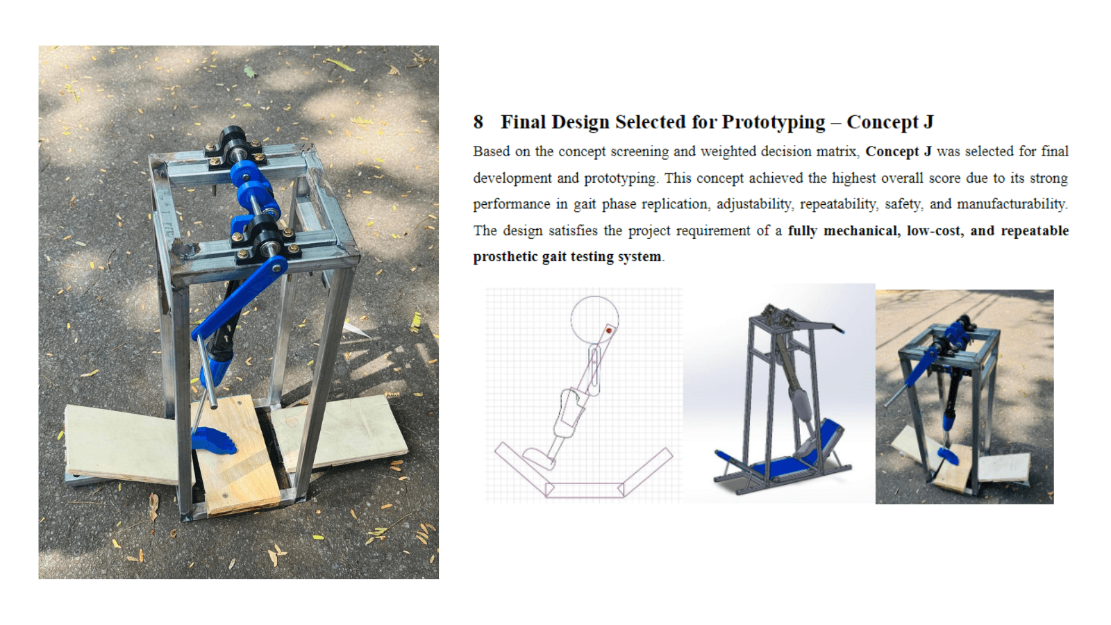 Below-Knee Prosthetic Leg Fatigue Load Testing Mechanism - 2
