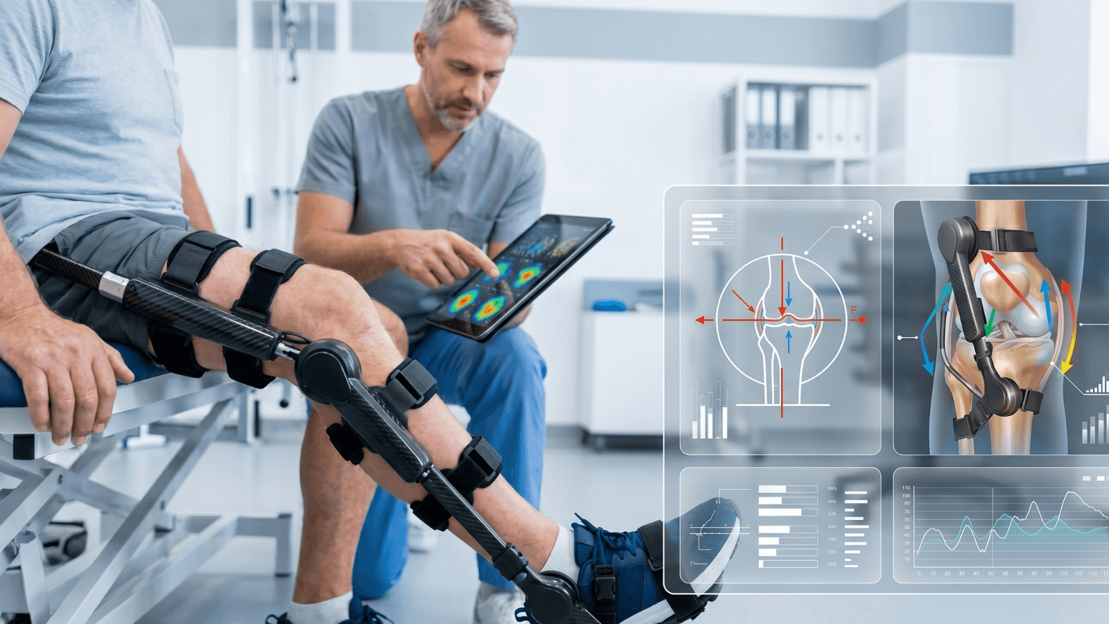 Active Knee Exoskeleton for Osteoarthritis Treatment